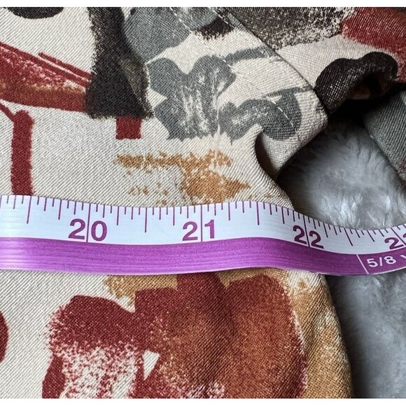 Christopher & Banks Blazer Womens Size Large Tan Multicolor Full‎ Button Stretch - Picture 10 of 11